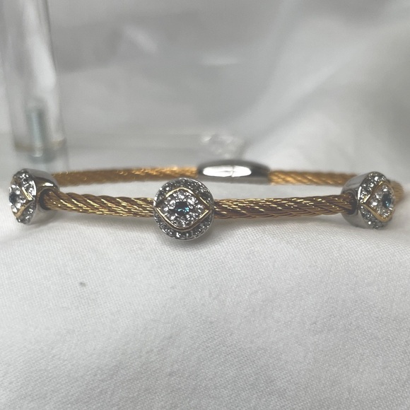 Cable/Rope Bangle with Evil Eye - Picture 3 of 15